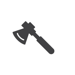 Axe work tool icon vector, filled flat sign, solid pictogram isolated on white. Symbol, logo illustration.