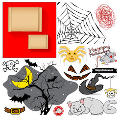 Cartoon Halloween Vector Graphic Elements