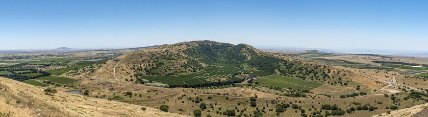 Fototapeta na wymiar Golan heights panoramic view