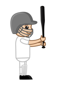 Cartoon Baseball Player Character
