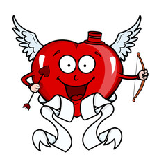 Happy Valentine Heart Cupid