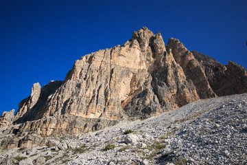 panorama sulle dolomiti, nei pressi delle tre cime di Lavaredo