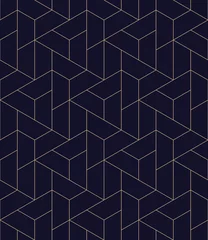 Papier peint Or abstrait géométrique modèle vectoriel simple grille géométrique sans soudure