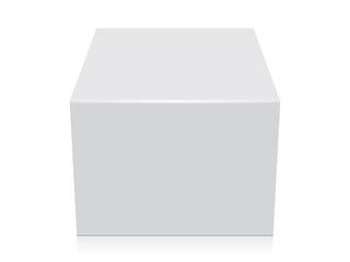 white cardboard box is easy to change colors mock up vector template