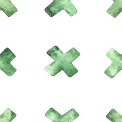 Obraz premium seamless watercolor pattern with croses