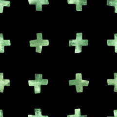 Obraz premium seamless watercolor pattern with croses