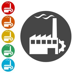 Factory Icon Flat Graphic Design icons set - Illustration 