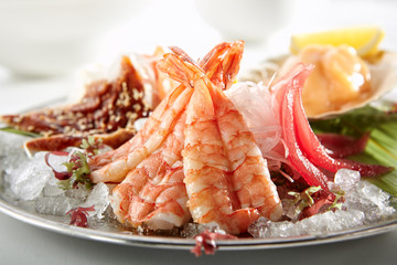 Exquisite Asian menu in the restaurant