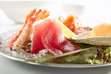 Exquisite Asian menu in the restaurant