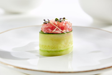 Exquisite Asian menu in the restaurant