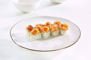 Exquisite Asian menu in the restaurant