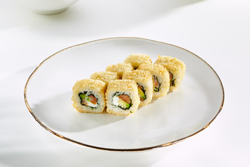 Exquisite Asian menu in the restaurant