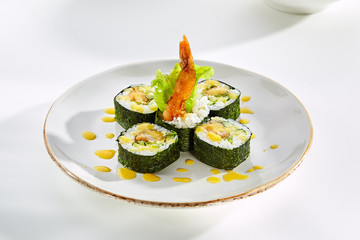 Exquisite Asian menu in the restaurant