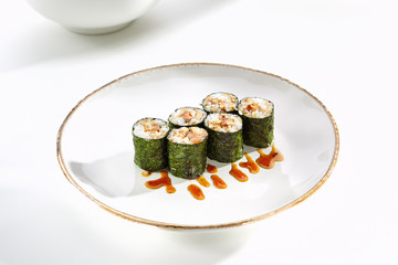 Exquisite Asian menu in the restaurant