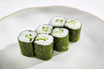 Exquisite Asian menu in the restaurant