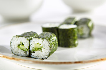 Exquisite Asian menu in the restaurant