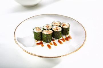 Exquisite Asian menu in the restaurant