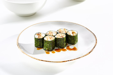 Exquisite Asian menu in the restaurant