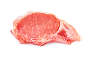 Fresh steak, isolated on white