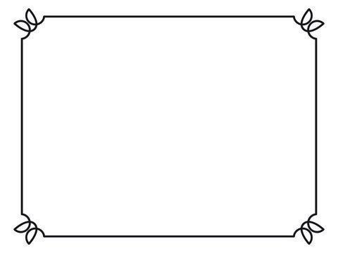 Frame simple border horizontal.