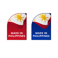 Stickers Made in Philippines. Vector illustration.