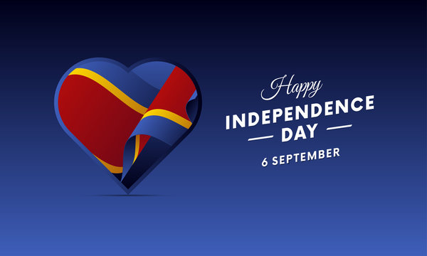 Banner or poster of Swaziland independence day celebration. Waving flag. Vector illustration.