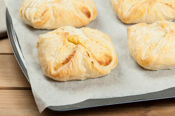 Homebaked Hungarian Cheese Puff Pastry Parcels.