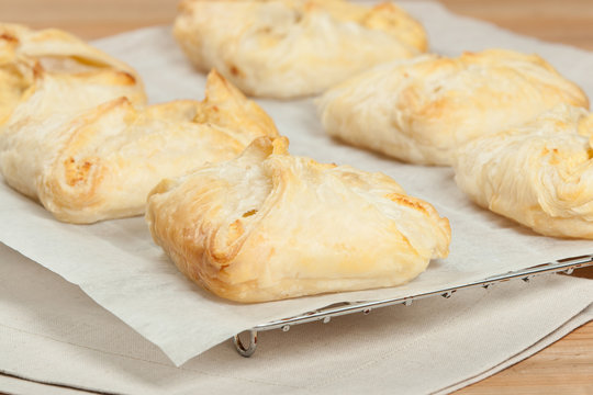 Homebaked Hungarian Cheese Puff Pastry Parcels.