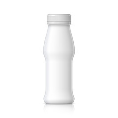 Realistic plastic bottle for yogurt