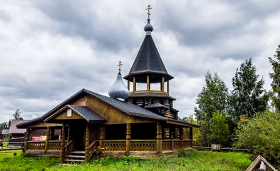 The Church of the Nativity of the blessed virgin Mary. Russian village Shuvalovka. Saint-Petersburg