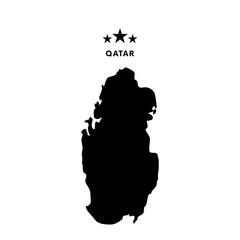 Qatar map. Vector illustration.