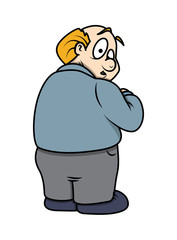 Surprised Cartoon Old Man