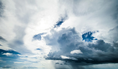 Tropical storm clouds and sky
