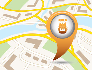 Backpack icon illustration