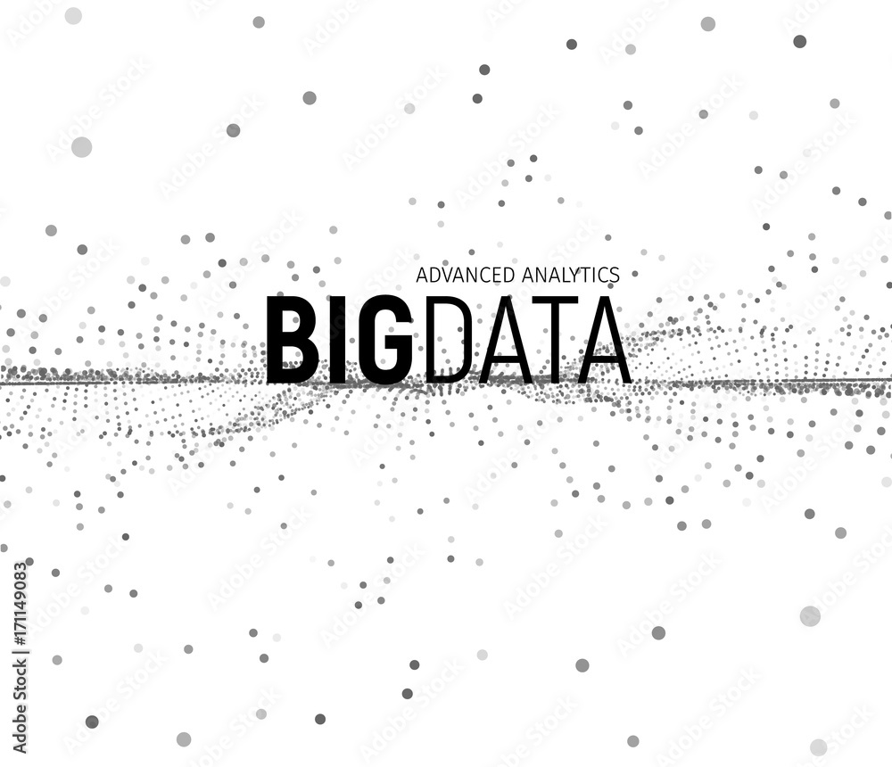 Poster Big Data Vector from Dots Illustrations