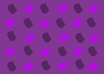 repeating cauldron of a witch and a pumpkin on a violet background