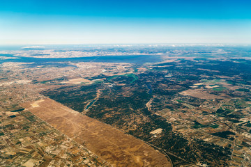 Satellite View Of Planet Earth Horizon