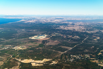 Fototapeta premium Satellite View Of Planet Earth Horizon