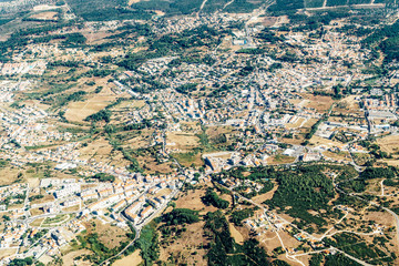 Satellite View Of Small City