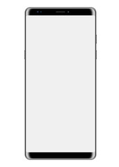 Big screen Smartphone with isolated on white background