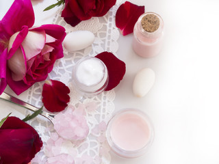 cosmetics with roses