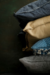Pillows in stack