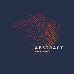 Vector abstract background with a colored dynamic waves, line and particles.