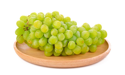 Green grape isolated on a white background
