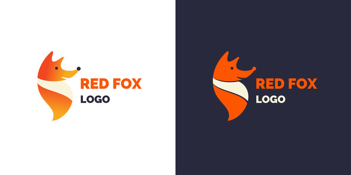 Vector modern Fox logo and emblem.
