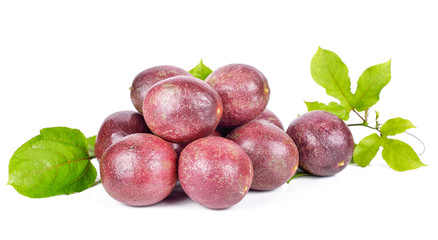 Passion fruit on a white background