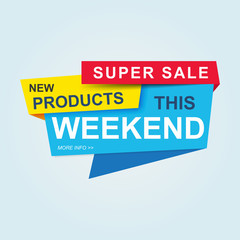 Super Sale poster, banner. Big sale, clearance. Sale banner template design.