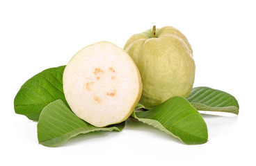 Guava fruit isolated on the white background