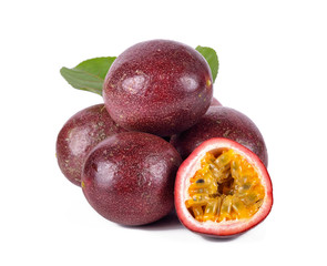 Passion fruit on a white background
