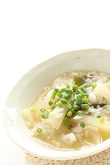 asian food, soup and rice